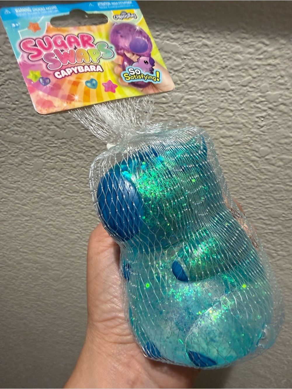NWT ORB Curiosities Sugar Swaps Sparklee Capybara Blue Squishy Fidget